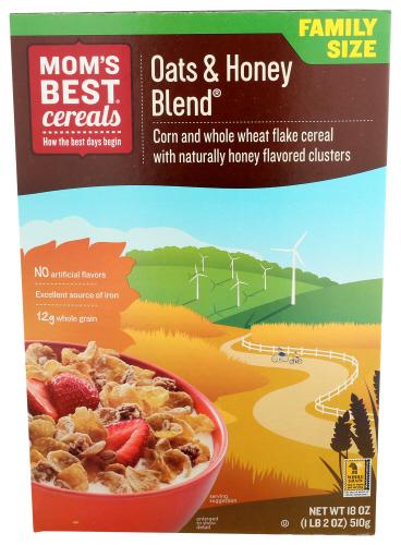 Moms Best Cereal Oat & Honey - 18 Oz (14 Units)