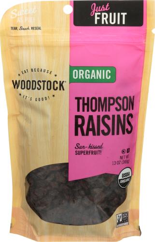 Woodstock Raisins Thompson Organic - 13 Oz (8 Units)