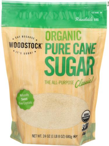 Woodstock Sugar Pure Cane Organic - 24 Oz (12 Units)