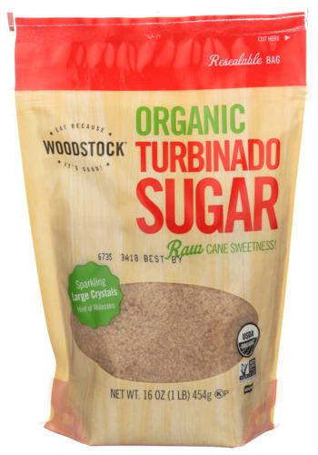 Woodstock Sugar Turbinado - 16 Oz (12 Units)