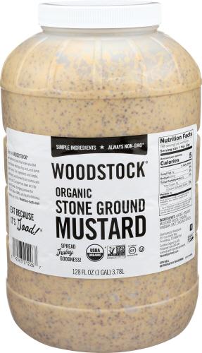 Woodstock Mustard Stoneground Organic - 1 Ga (4 Units)