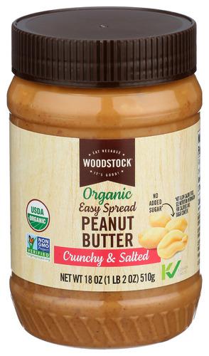 Woodstock Peanut Butter Esprd Crunch Sltd Or - 18 Oz (12 Units)