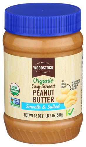 Woodstock Peanut Butter Esprd Smth Sltd Organic - 18 Oz (12 Units)