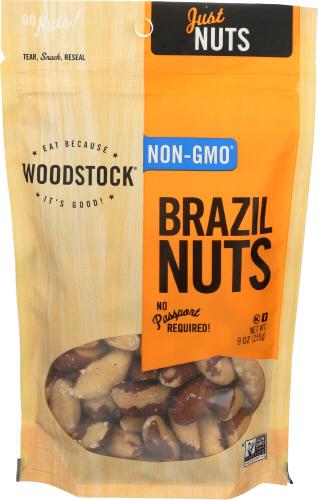 Woodstock Nuts Brazil Raw - 9 Oz (8 Units)