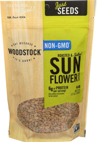 Woodstock Seeds Sunflower Roasted Sltd - 12 Oz (8 Units)