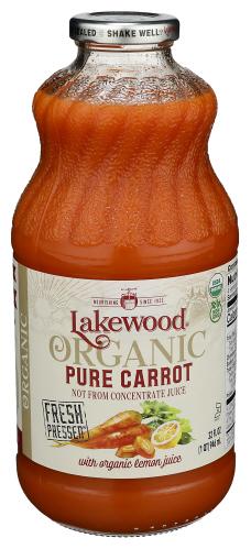 Lakewood Juice Carrot Pure Organic - 32 Fo (6 Units)