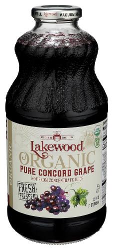 Lakewood Juice Grape Concord Organic - 32 Fo (6 Units)