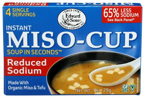 Edward & Sons Miso Cup Mix Rdcd Salt Org3 4P - 1 Oz (12 Units)