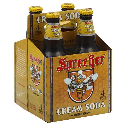 Sprecher Soda Cream 4Pk - 64 Fo (6 Units)