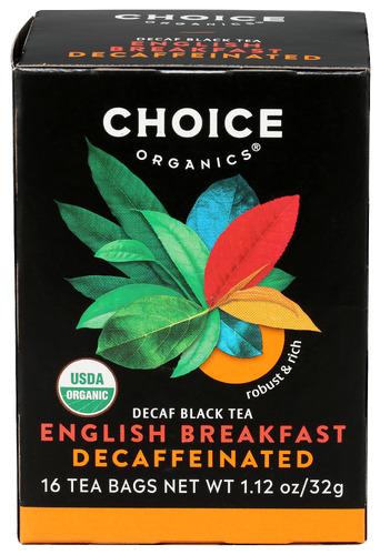Choice Tea Tea Dcf Engl Brkfst Organic - 16 Bg (6 Units)