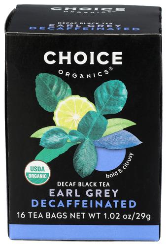 Choice Tea Tea Dcf Earl Grey Organic - 16 Bg (6 Units)