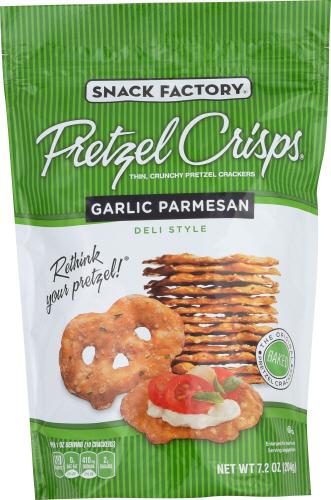 Snack Factory Pretzel Crisp Garlic - 7.2 Oz (12 Units)