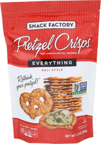 Snack Factory Pretzel Crisp Everything - 7.2 Oz (12 Units)