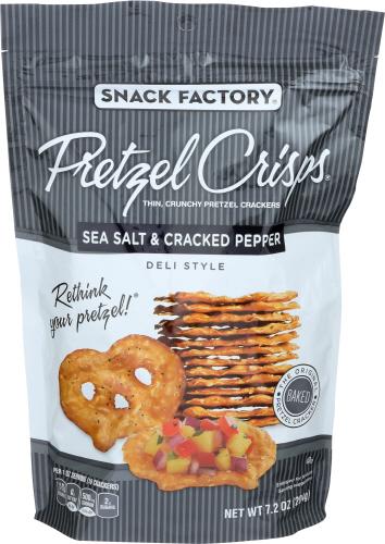 Snack Factory Pretzel Crisp Sea Salt&Crkd - 7.2 Oz (12 Units)