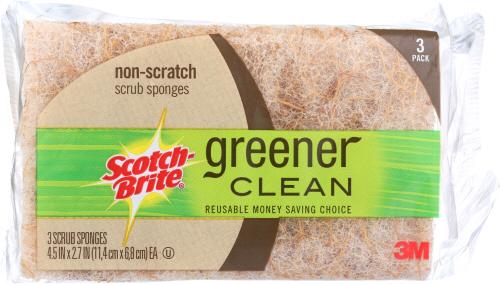 Scotch Brite Sponge Non Scrtch Natrl 3Pk - 3 Pk (8 Units)