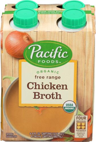Pacific Foods Broth Chicken Frange Organic 4Pk - 32 Oz (6 Units)