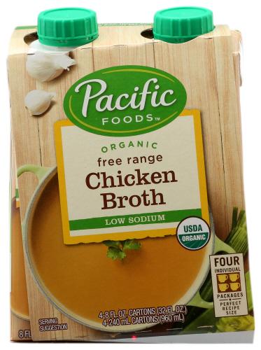 Pacific Foods Broth Chicken 4Pk Ls Organic - 32 Oz (6 Units)