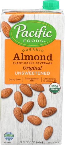 Pacific Foods Bev Almond Unsweetened Origional Organic - 32 Fo (12 Units)