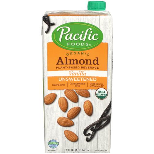 Pacific Foods Bev Almond Unsweetened Vanilla Organic - 32 Fo (12 Units)