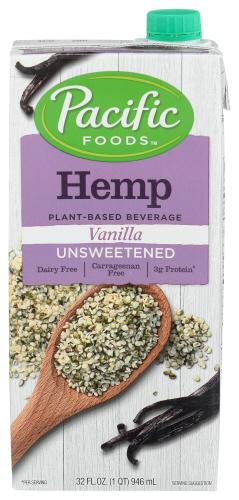 Pacific Foods Hemp Milk Unswtnd Van - 32 Fo (12 Units)