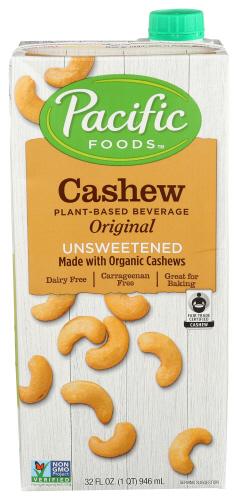 Pacific Foods Non Dairy Cashew Unsweetened - 32 Fo (6 Units)