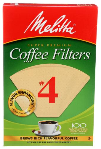 Melitta Coffee Fltr Brown No4 - 100 Pc (12 Units)