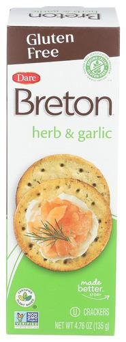 Dare Breton Crkr Herb Garlc - 4.76 Oz (6 Units)