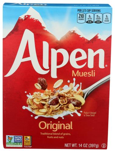 Alpen Cereal Muesli Origional W Raisins - 14 Oz (6 Units)