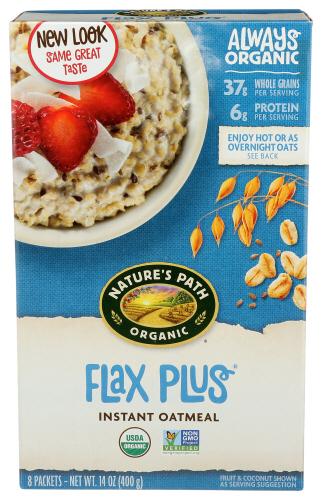 Natures Path Oatmeal Flx Plus Organic 8Ct - 14 Oz (6 Units)