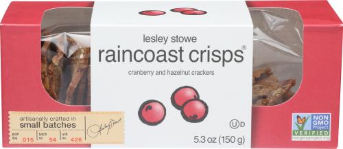 Lesley Stowe Crisps Cranberry Hazelnut - 5.3 Oz (12 Units)