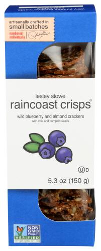 Lesley Stowe Crisps Blueberry Almond - 5.3 Oz (12 Units)
