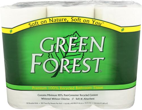 Green Forest Bath Tssue White Double 352Ct - 1 Ea (4 Units)