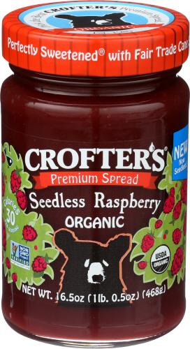 Crofters Conserve Raspberry Sdls Organic - 16.5 Oz (6 Units)