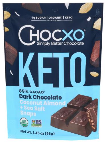 Chocxo Snap Chocolate Coconut Almd Sslt - 3.45 Oz (6 Units)