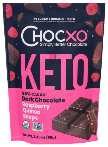 Chocxo Snap Chocolate Raspbry Quinoa - 3.45 Oz (6 Units)