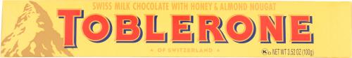 Toblerone Chocolate Bar Milk - 3.52 Oz (20 Units)