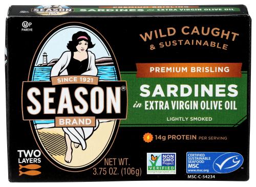 Seasons Sardine Brslng Qurtr O Oil - 3.75 Oz (12 Units)