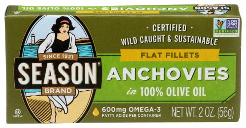 Seasons Anchovy Flat - 2 Oz (12 Units)
