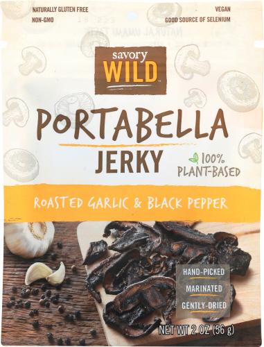 Savory Wild Jerky Prtbla Garlic Blk Ppr - 2 Oz (12 Units)