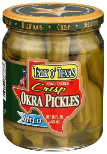 Talk O Texas Okra Pickled Mild - 16 Oz (12 Units)