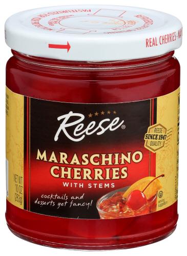 Reese Cherry Maraschino Red Stem - 10 Oz (12 Units)