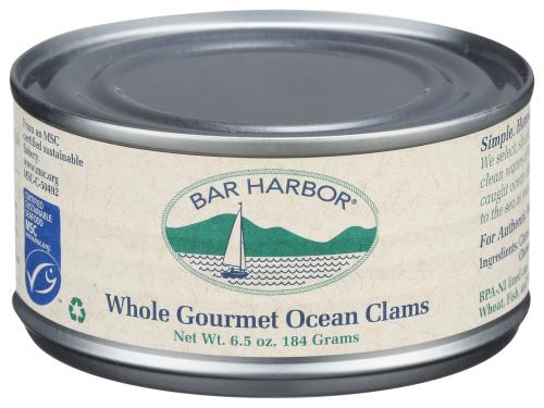 Bar Harbor Clams Whole Canned - 6.5 Oz (12 Units)