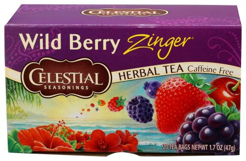 Celestial Seasonings Tea Herb Wild Brry Zingr - 20 Bg (6 Units)