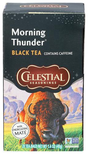 Celestial Seasonings Tea Blck Morning Thunder - 20 Bg (6 Units)
