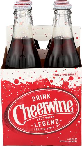 Cheerwine Soda Cheerwine Gls 4Pk - 48 Fo (6 Units)