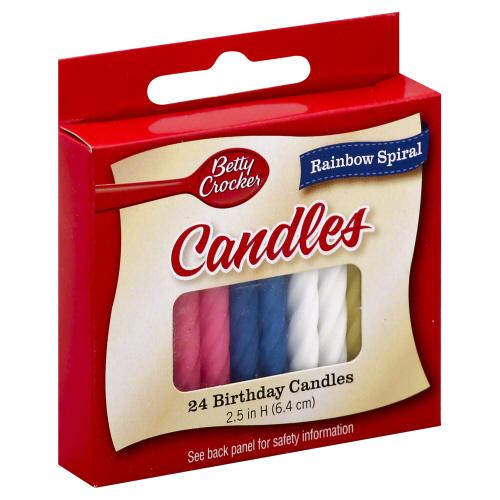 Betty Crocker Candle Brthdy Rainbw Med - 1 Ea (12 Units)