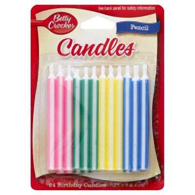 Betty Crocker Candle Pencil - 24 Pc (12 Units)