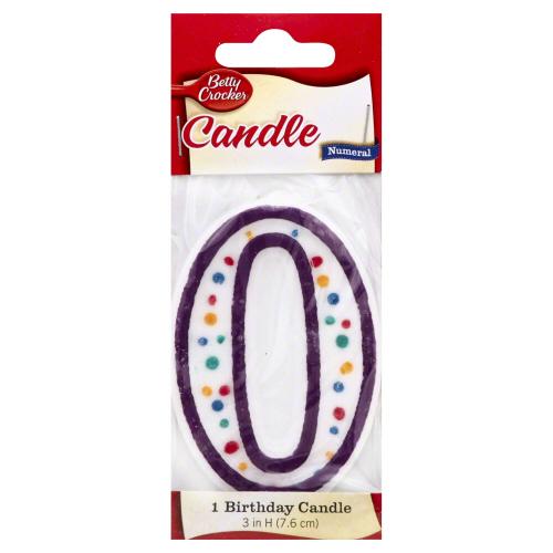 Betty Crocker Candle Numeral #0 - 1 Ea (6 Units)