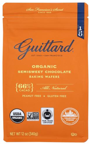 Guittard Bkg Wfr Smiswt Chc 66 Organic - 12 Oz (8 Units)