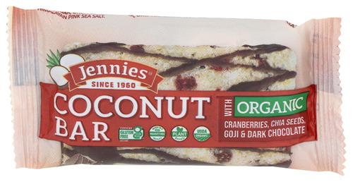 Jennies Bar Coconut Goji Moji Rw Organic - 1.5 Oz (12 Units)